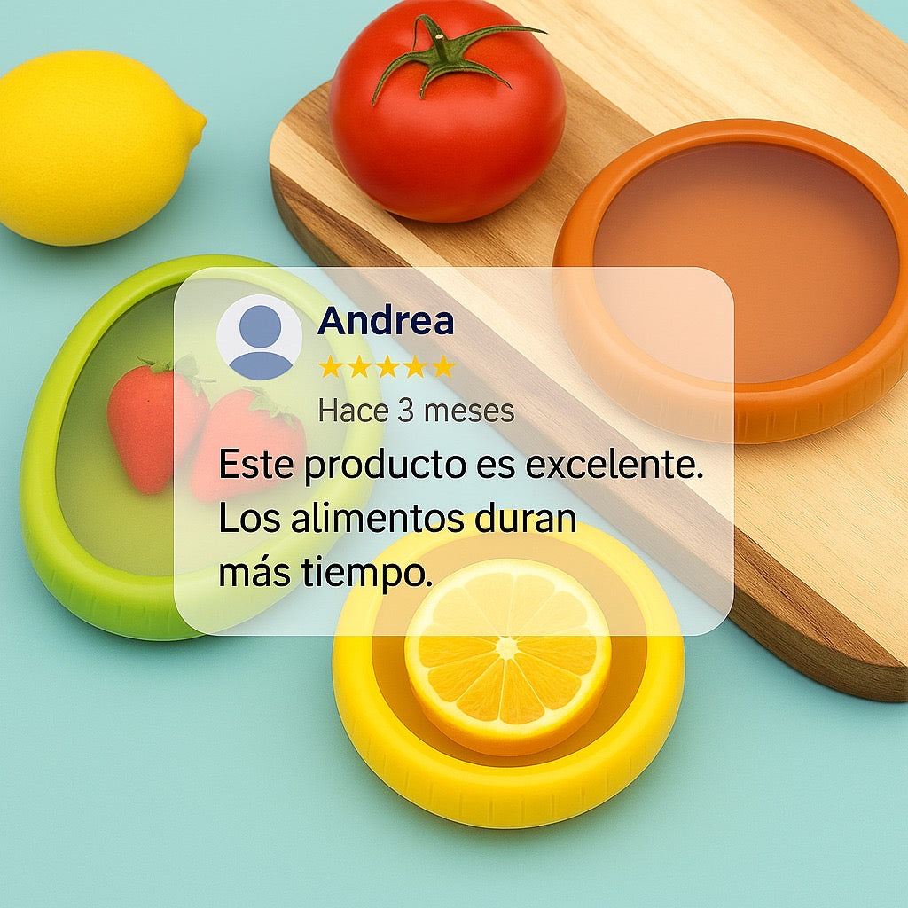 FoodKeeper™ Set de 4 protectores de alimentos reutilizables
