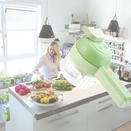 Picadora eléctrica de verduras 4 en 1